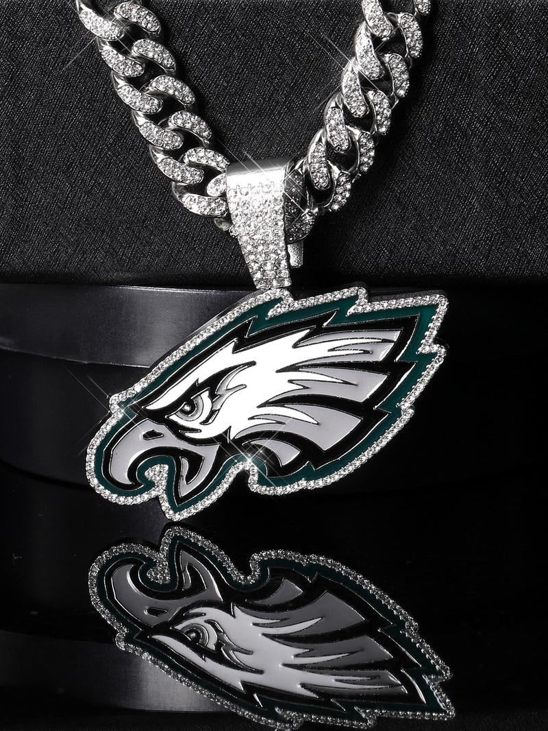 Philadelphia EaglesMen's Hip-Hop Style Personalized Pendant Necklace, CubanChain, Gift for Boyfriend