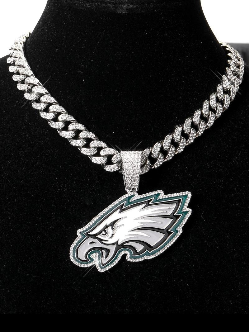 Philadelphia EaglesMen's Hip-Hop Style Personalized Pendant Necklace, CubanChain, Gift for Boyfriend