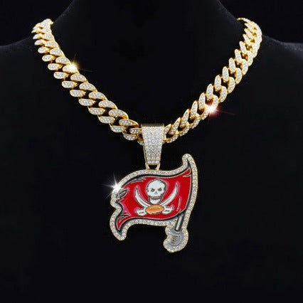 Tampa Bay Buccaneers team logo necklace