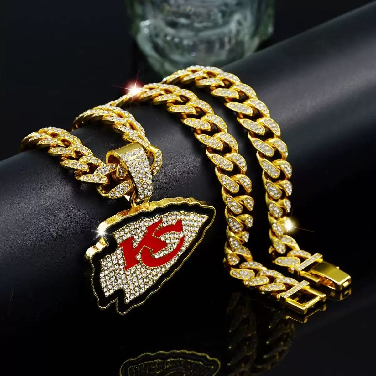 Kansas City Chiefs  Accessories Fashion Individuality Hip Hop Cuban Chain