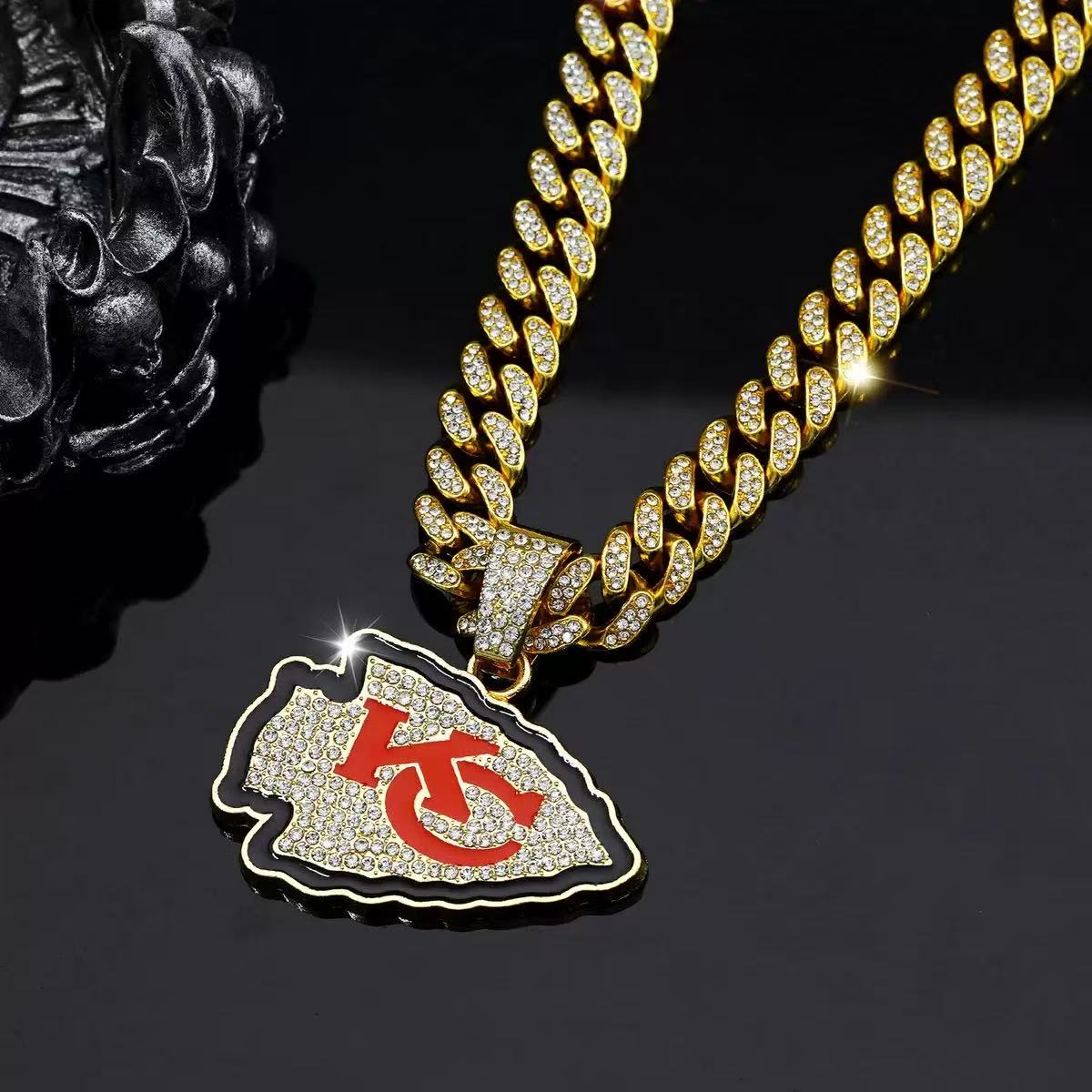 Kansas City Chiefs  Accessories Fashion Individuality Hip Hop Cuban Chain