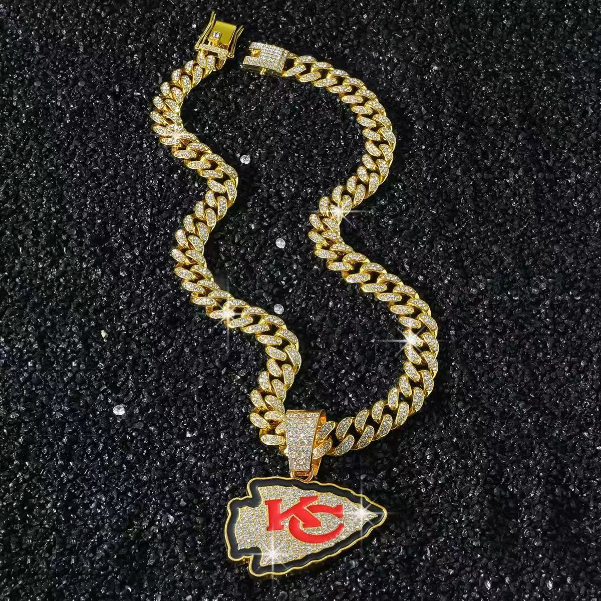 Kansas City Chiefs  Accessories Fashion Individuality Hip Hop Cuban Chain