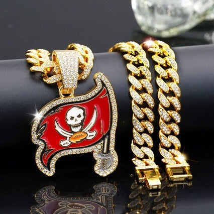 Tampa Bay Buccaneers team logo necklace