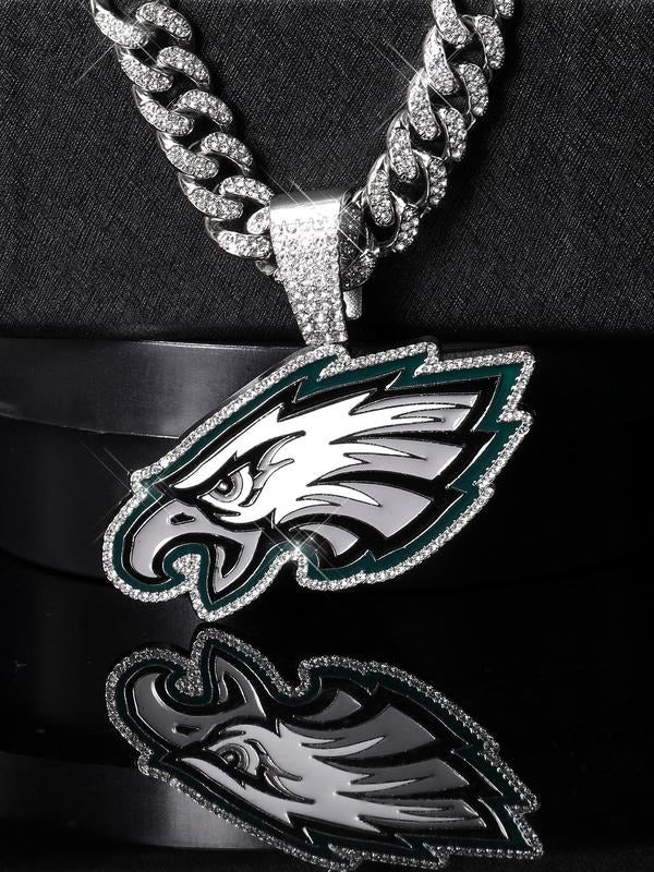 Philadelphia EaglesMen's Hip-Hop Style Personalized Pendant Necklace, CubanChain, Gift for Boyfriend