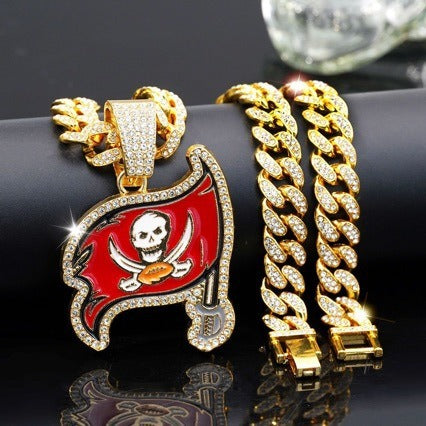Tampa Bay Buccaneers team logo necklace