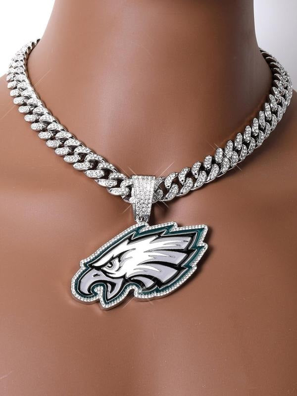 Philadelphia EaglesMen's Hip-Hop Style Personalized Pendant Necklace, CubanChain, Gift for Boyfriend