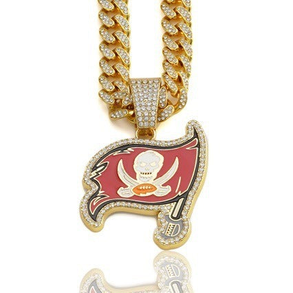 Tampa Bay Buccaneers team logo necklace